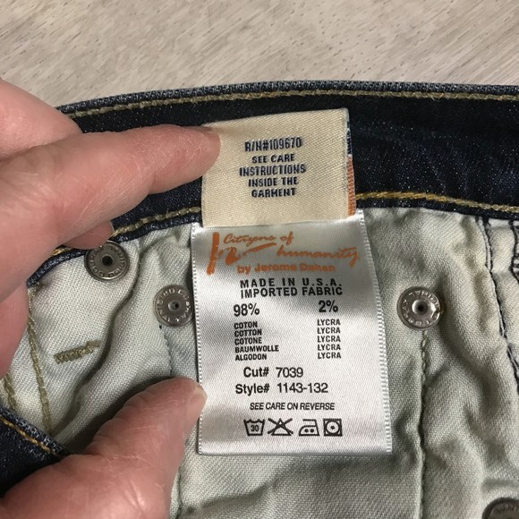 Citizens of Humanity Low Rise Bootcut sz 26 Dark Wash Jeans Y2K - Picture 4 of 10